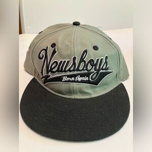 Newsboys Born Again Hat Adjustable Snapback Gray Black Official Merch